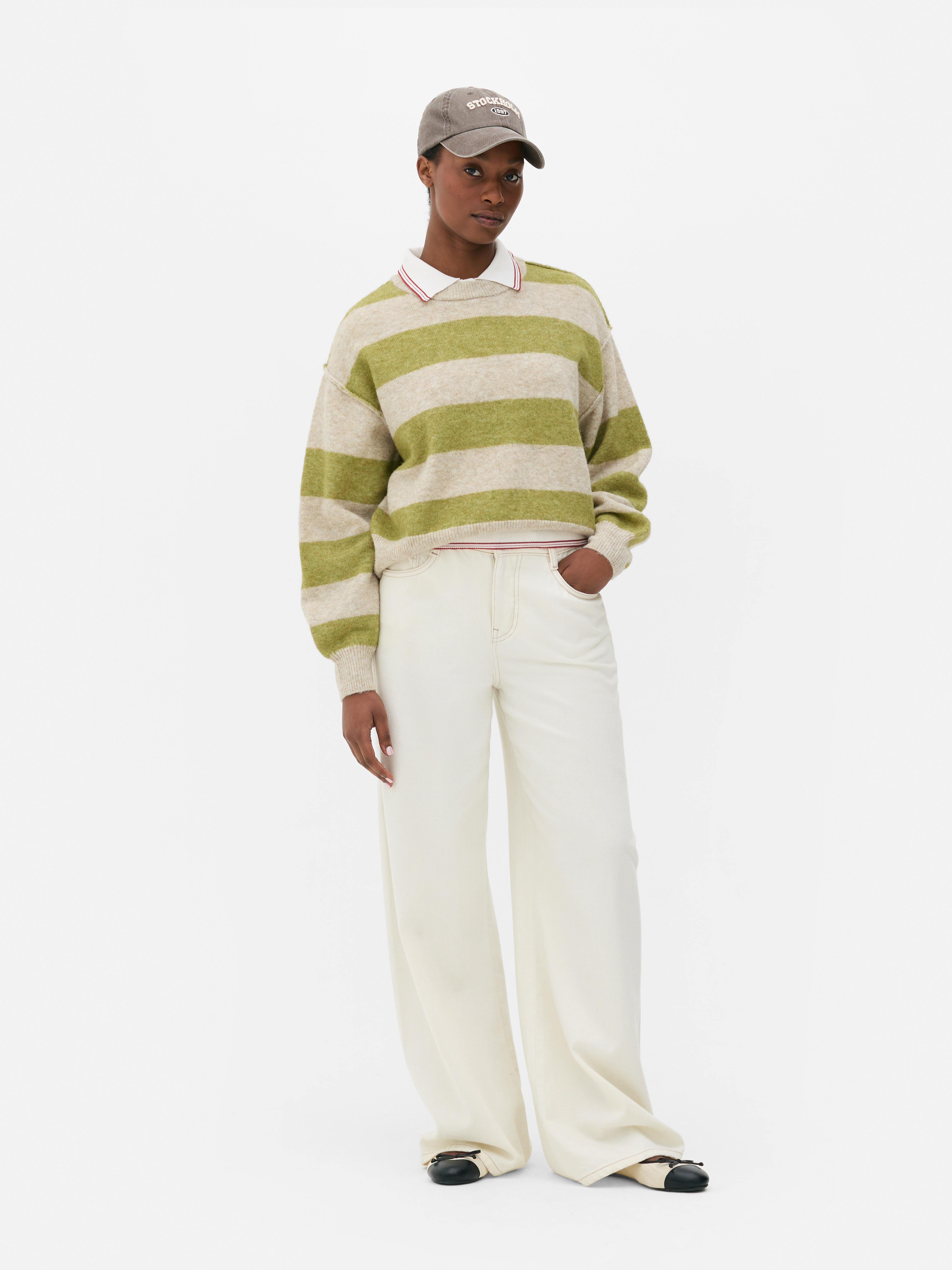 Drop Shoulder Crew Sweater