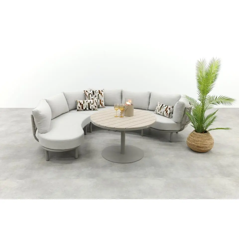 GI Matera organische lounge-/diningset - Taupe/Rope