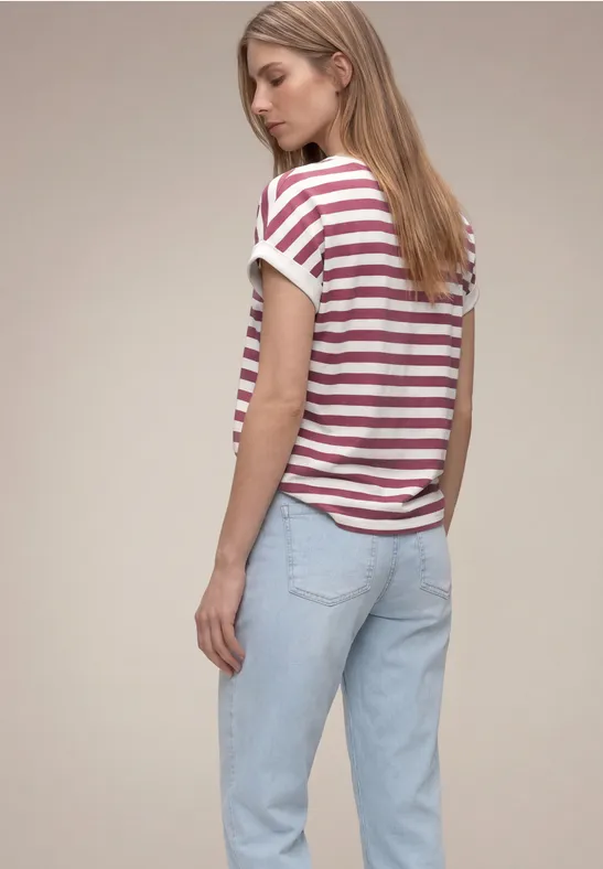 Dropped Shoulder Shirt mit Streifen