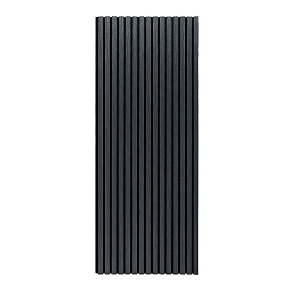 Mozart - Lot de 2 panneaux acoustiques à lattes en bois 235x60 cm, noir