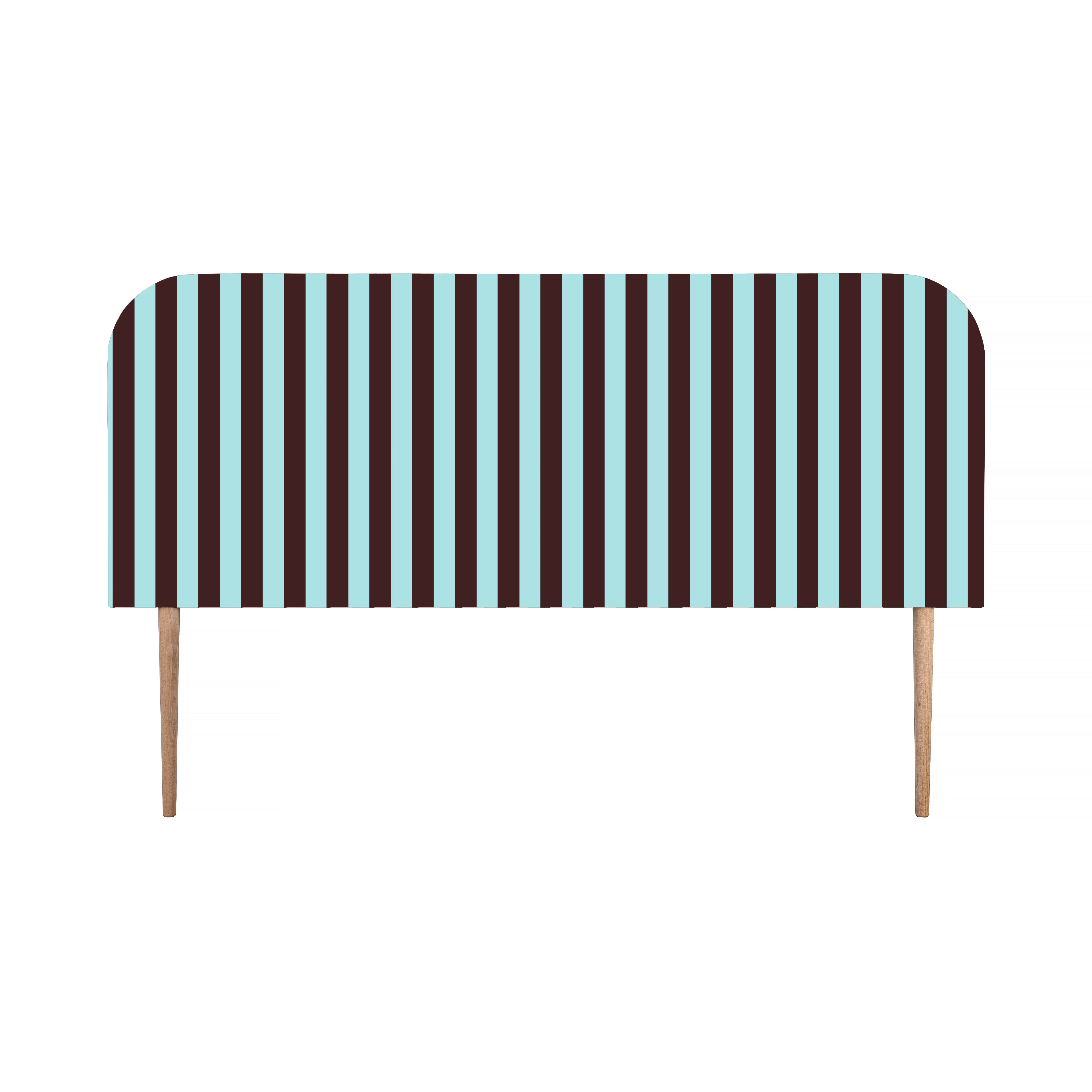 Gestoffeerd fluwelen hoofdbord met strepen 160x97cm