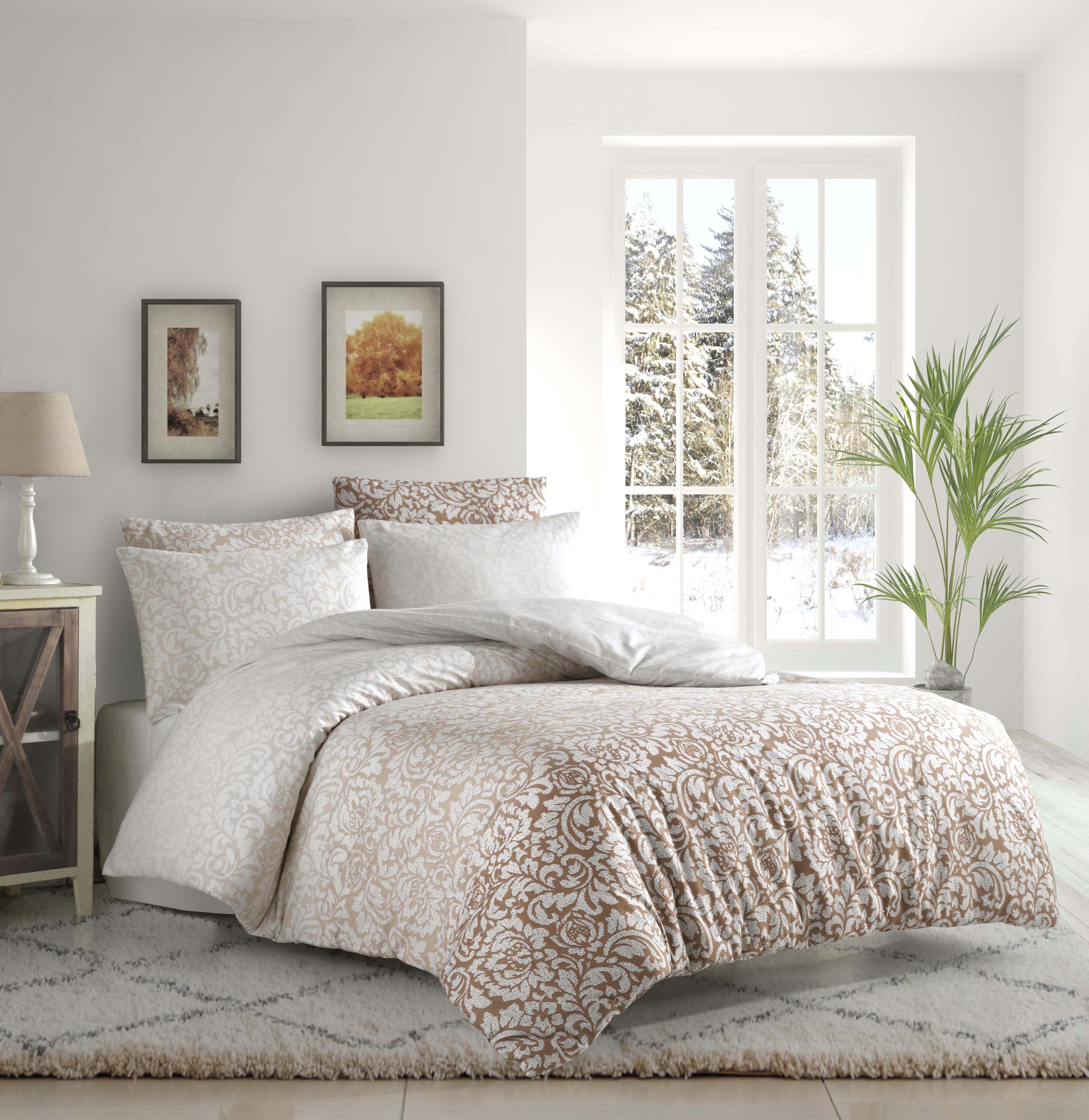 LAURA - Parure housse de couette 240x220 cm et 2 taies d'oreiller 65x65 cm