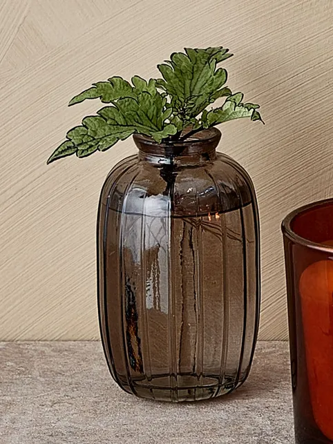 Vase ROAR Ø7xH12cm grå
