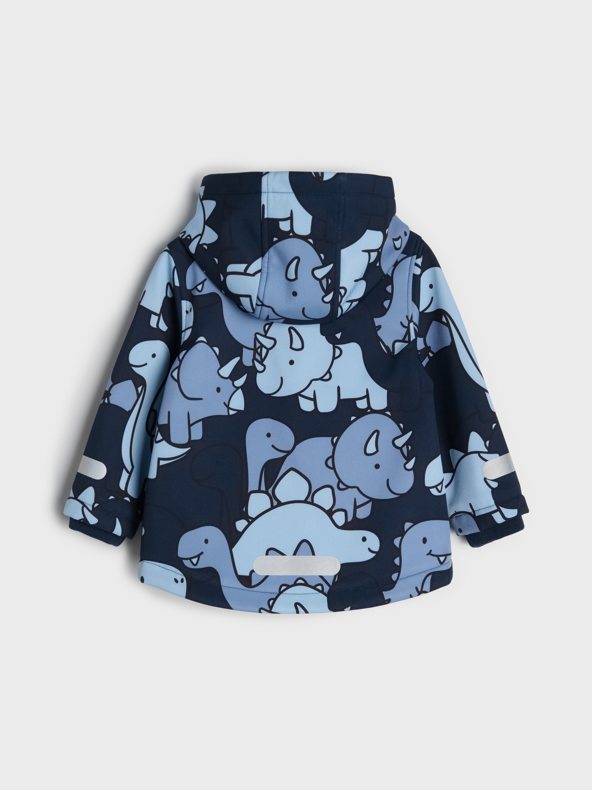 Kurtka softshell z kapturem z motywem dinozaurów
