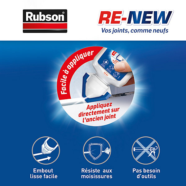 Mastic Re-new salle de bain Rubson blanc