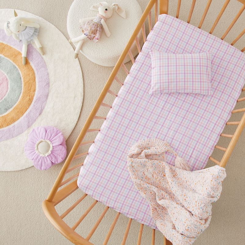 Ryder Yarn Dyed Sherbet Gingham Fitted Sheet Set