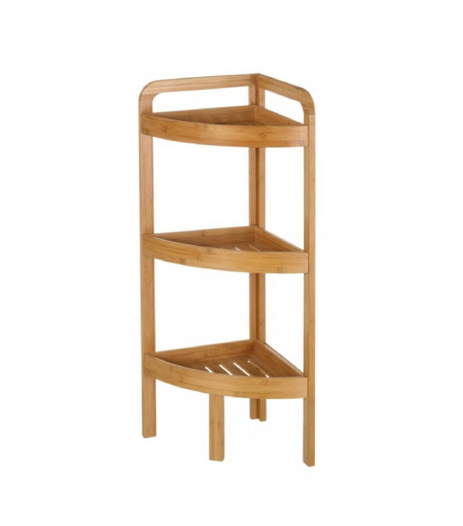 BAMBOU - Étagère d'angle pour WC ou salle de bain en bambou