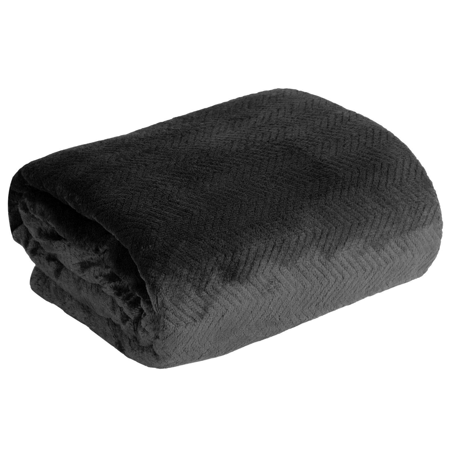 Koc mikroflano CINDY2 150X200 czarny