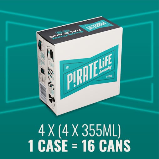 Pirate Life South Coast Pale Ale 3.5%, Mid-Strength Pale Ale, Bright & Refreshing Beer, 3.5% ABV, 355mL (Case of 16 Cans)
