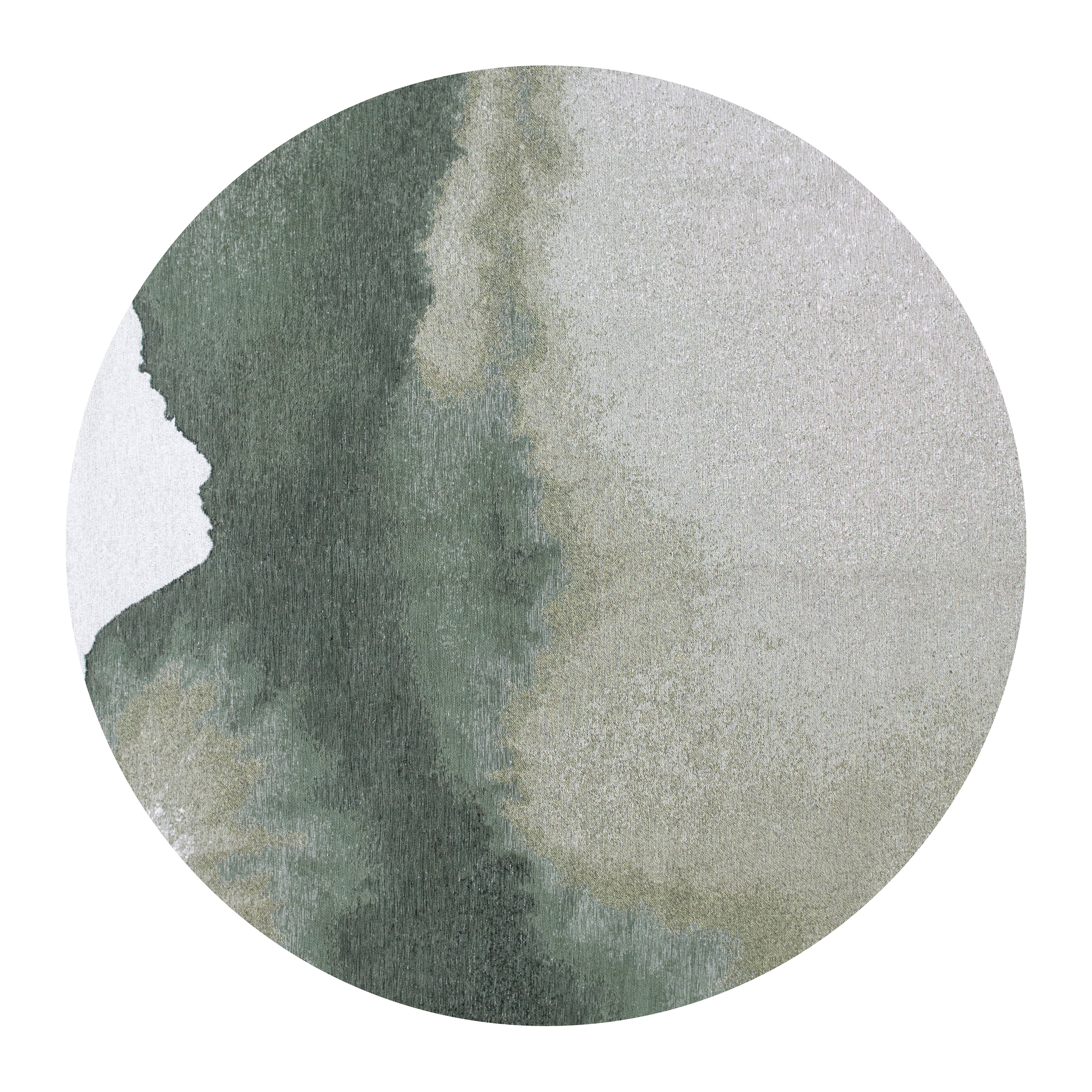 Louis de Poortere Lagoon Vloerkleed Ø 240 cm - Palm Green Meditation