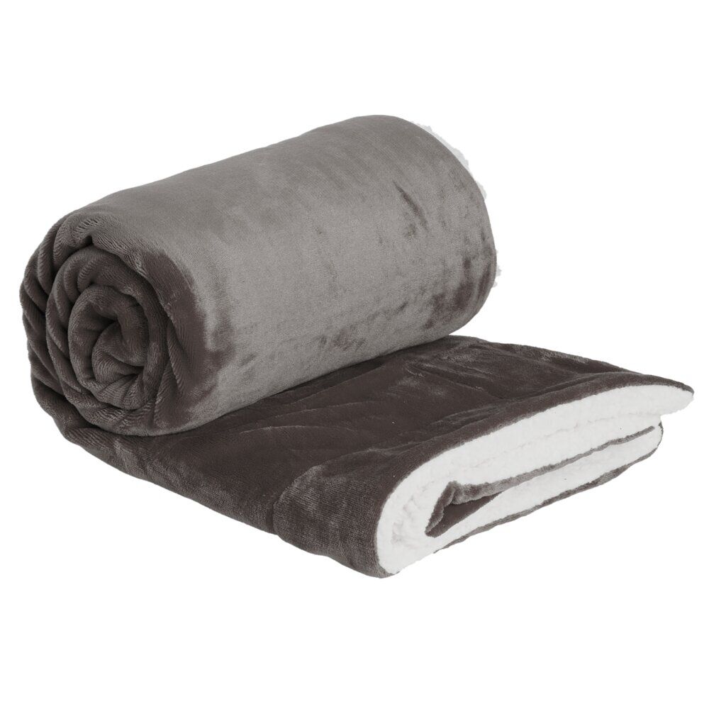Plaid pilou pilou 127x152cm gris foncé