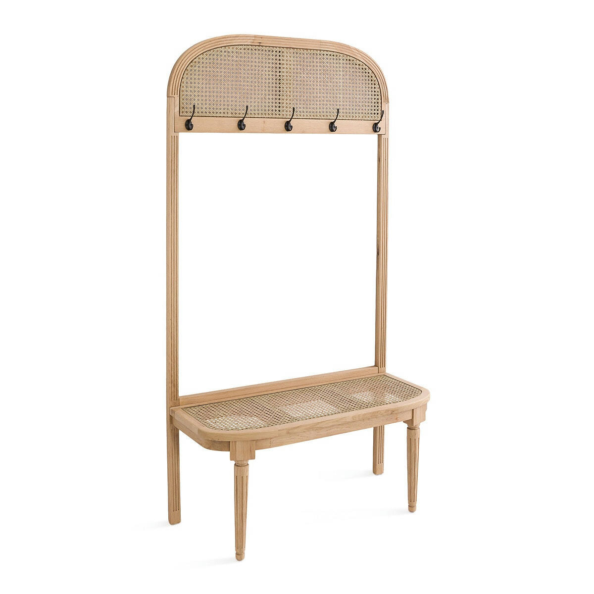 Vestiaire en chêne et rotin, Lunhaus