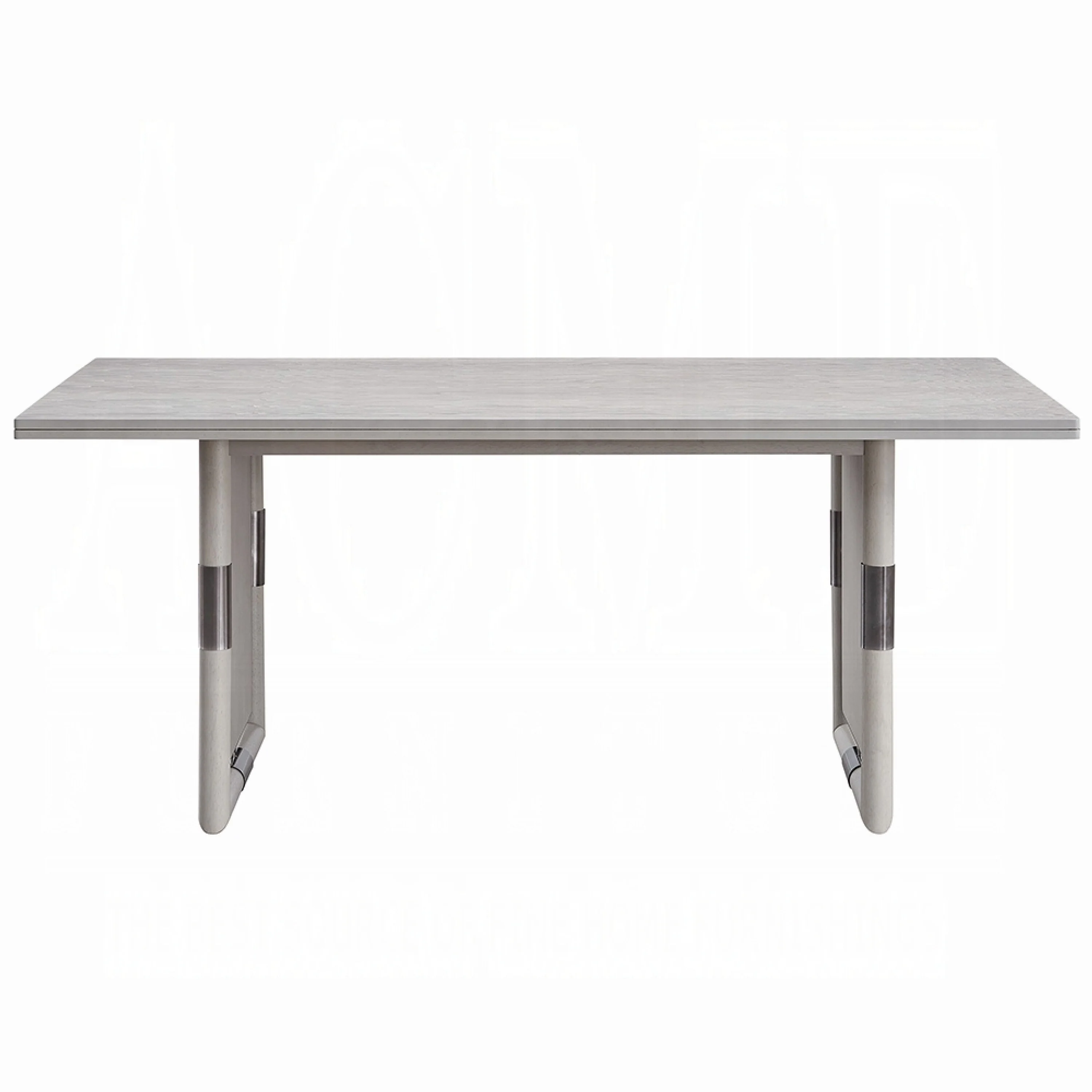 Mori Dining Table, 72 Inch Rectangular Top w Panel Legs, Natural Gray