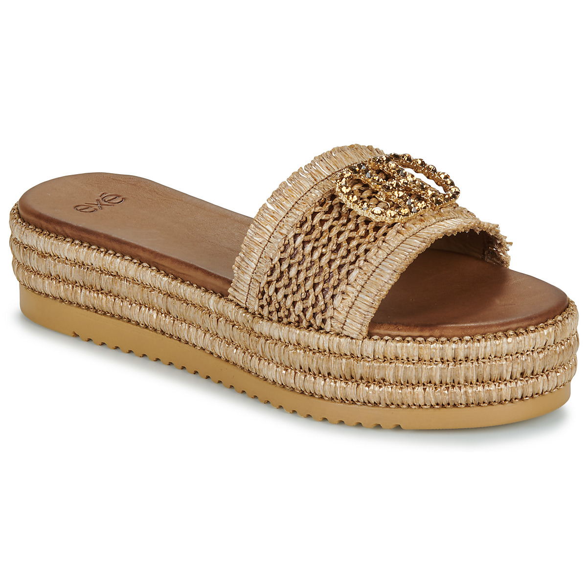 Exé Shoes - 549-HYDRA-RAFFIA-TAN - Brown