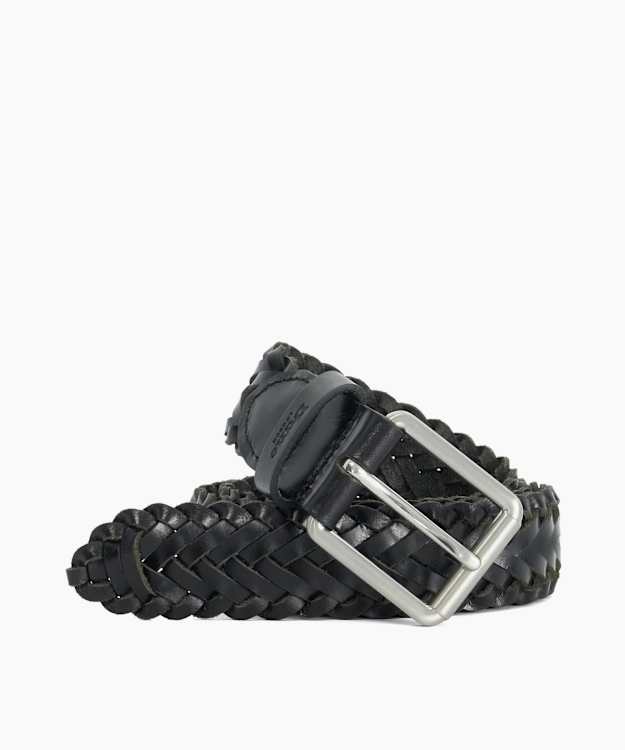 Oxlet Black - Leather Woven Belt