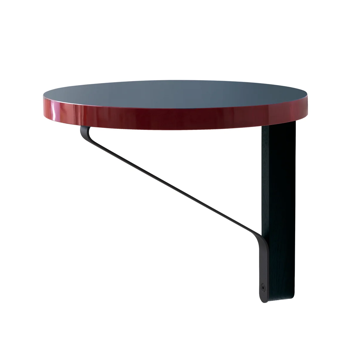 Artek - REB 007 Kaari Wandregal Ø 35 cm, schwarz / Eiche natur