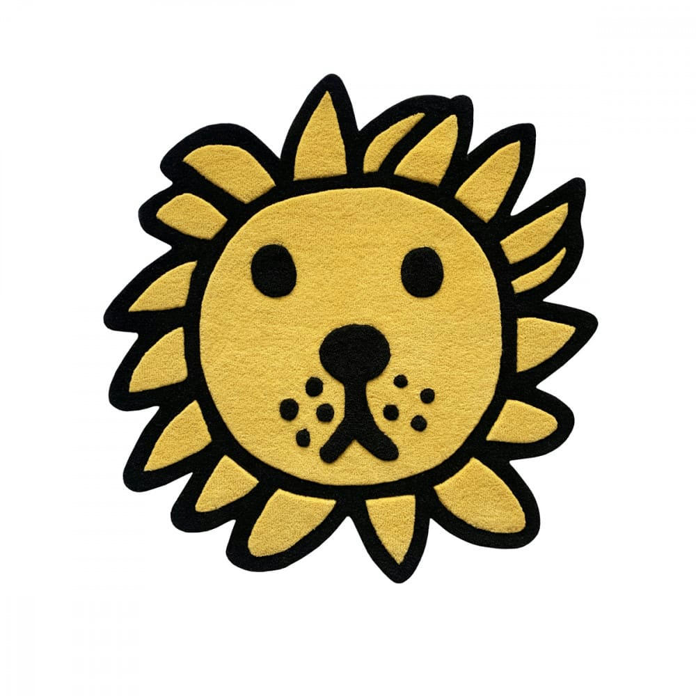 LION - Tapis de sol lion tissu jaune