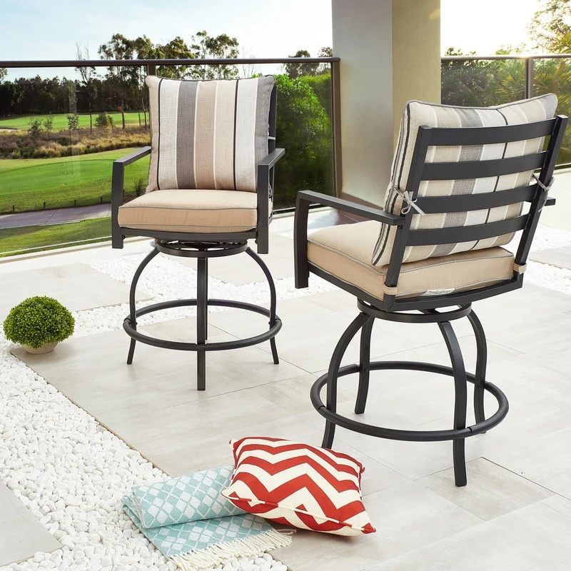 Patio Festival High Seating Swivel Chairs (Set of 2)