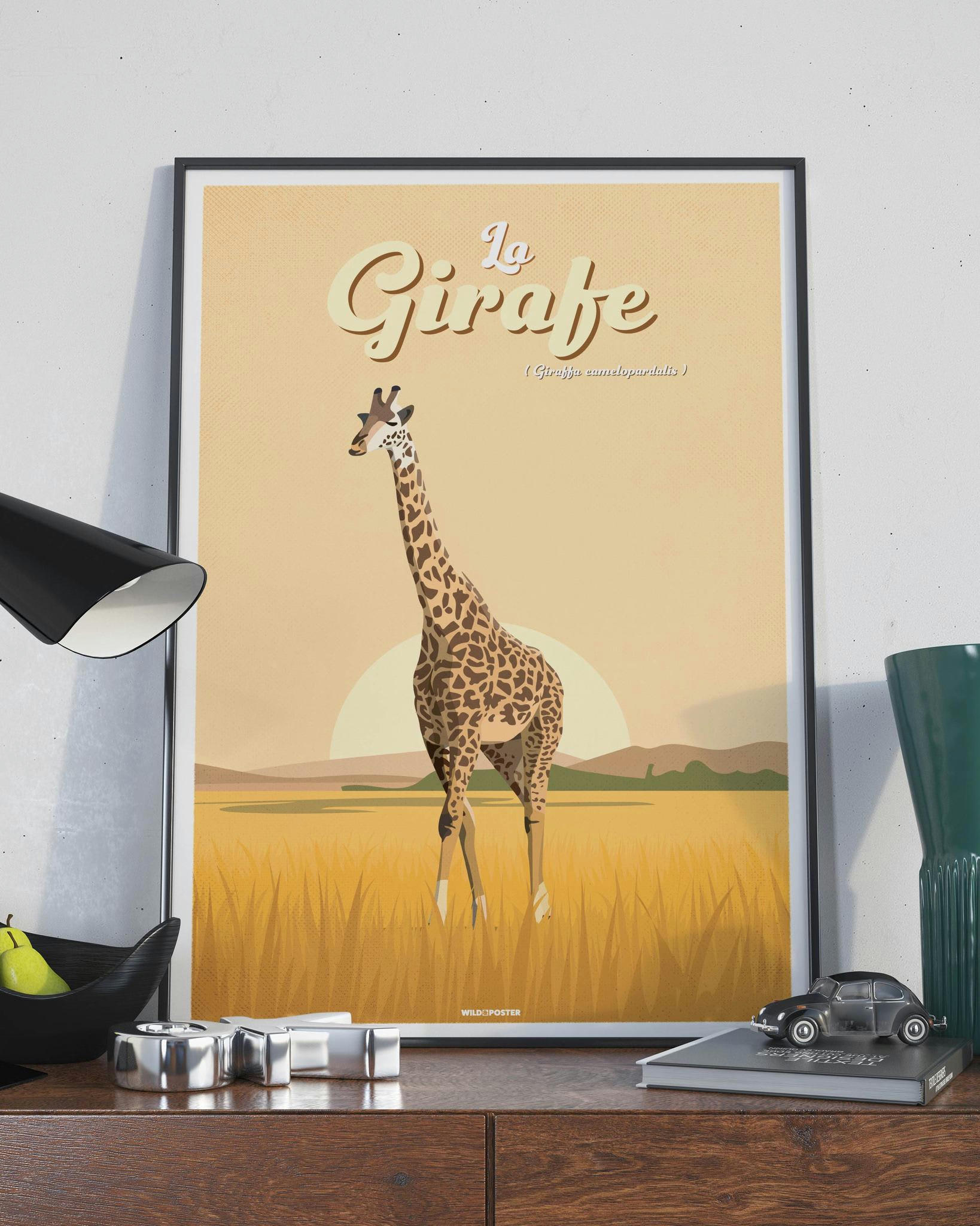 ANIMAUX - Affiche Animaux - La Girafe 30 x 40 cm