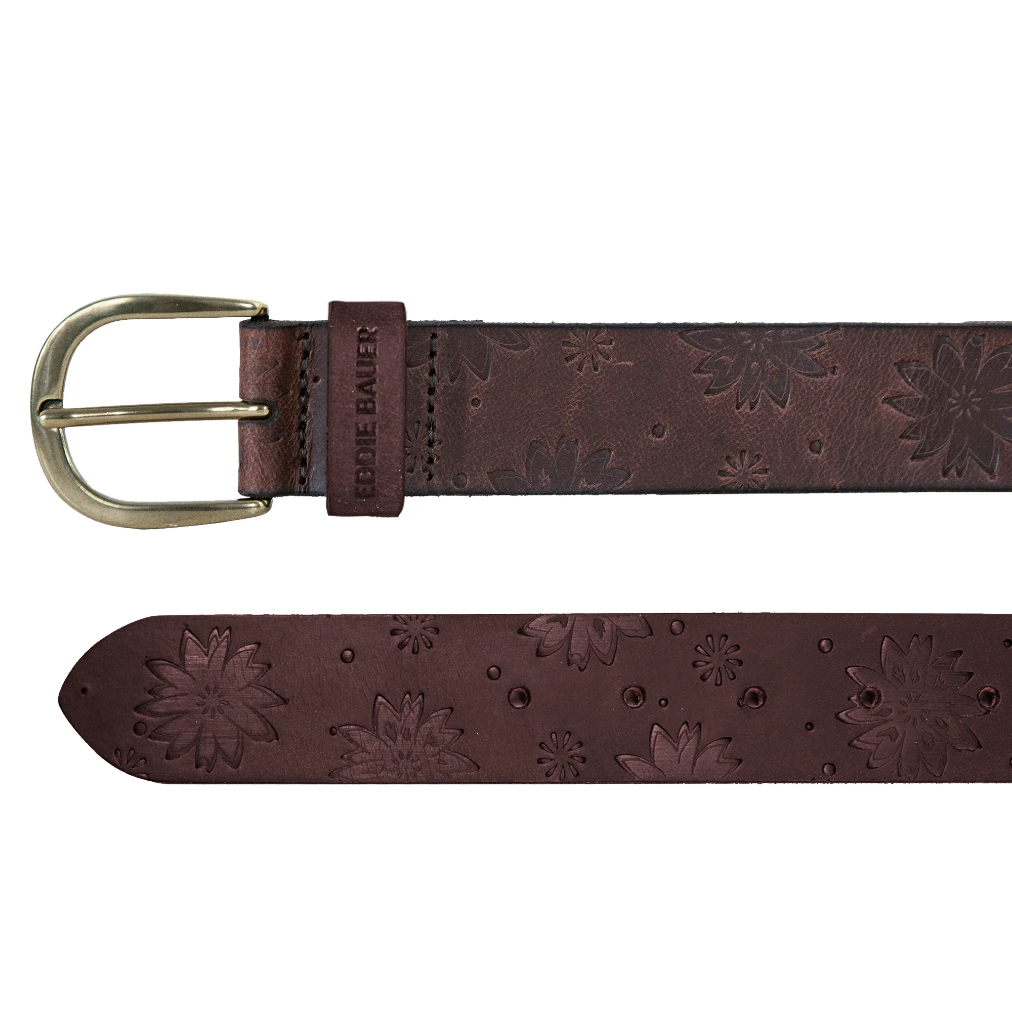 Women's Floral Tooled Leather Belt