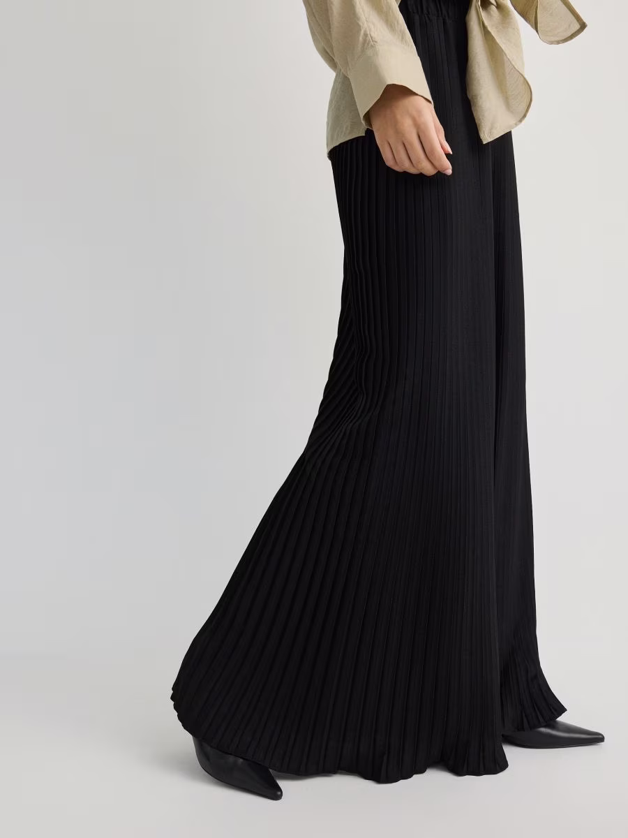 Viscose Rich Pleated Trousers
