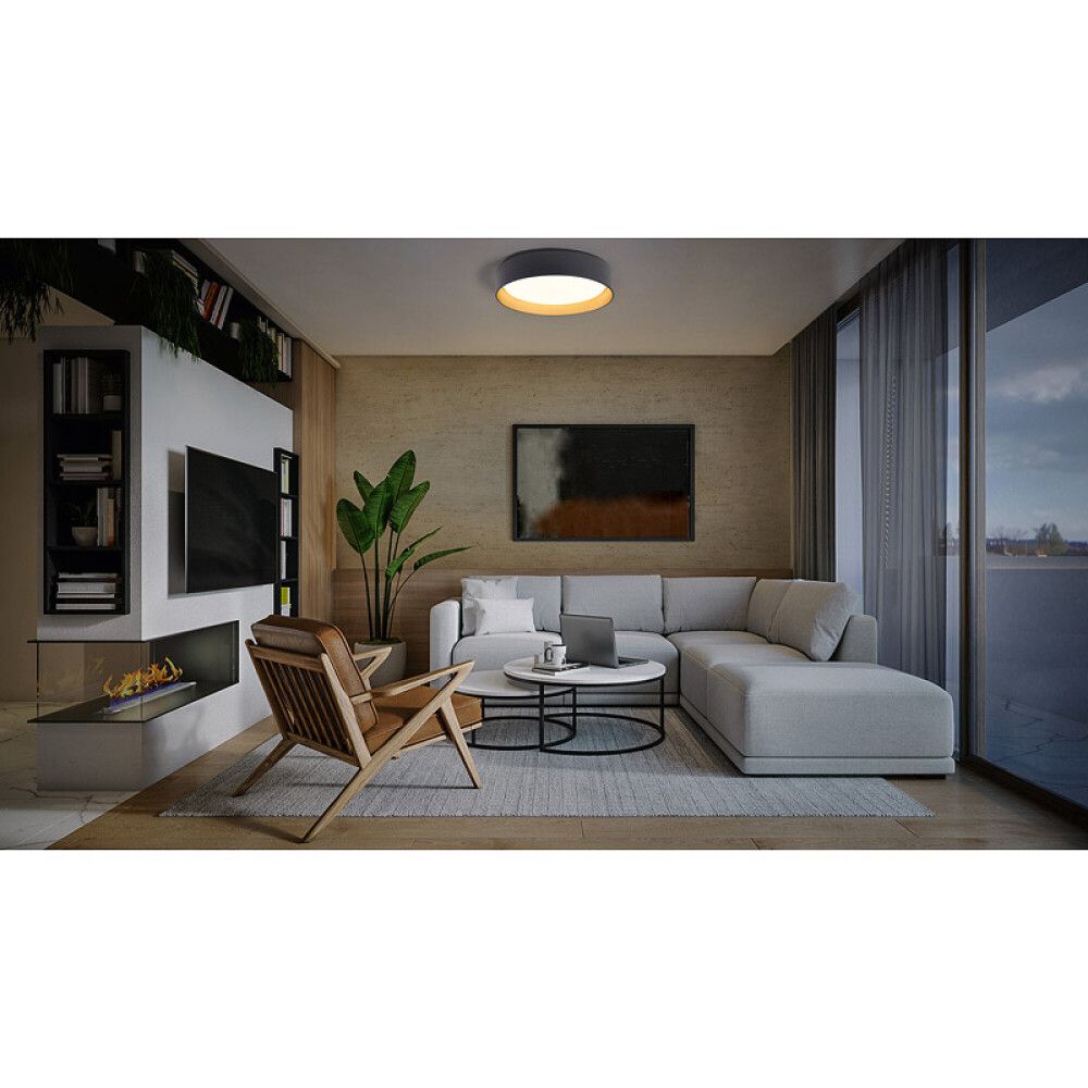 PLAFOND LEDVANCE ORBIS CLICK KURT SMART  WIFI SVART/GULL