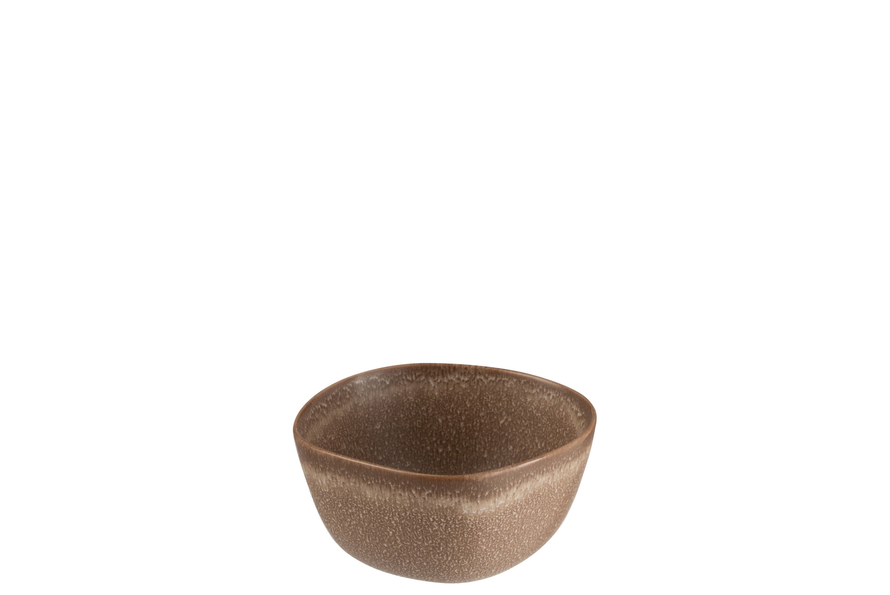 J-Line kom Louise - keramiek - cognac - small - 6 stuks