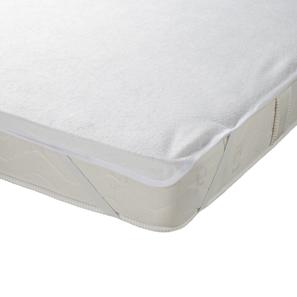 Protège matelas 2 personnes éponge imperméable anti-acariens 140x190cm