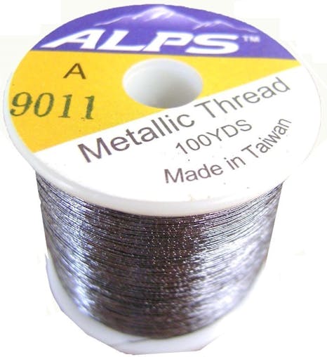 Alps 100yds of Metallic Grey Rod Wrapping Thread-Size A (0.15mm) Thread
