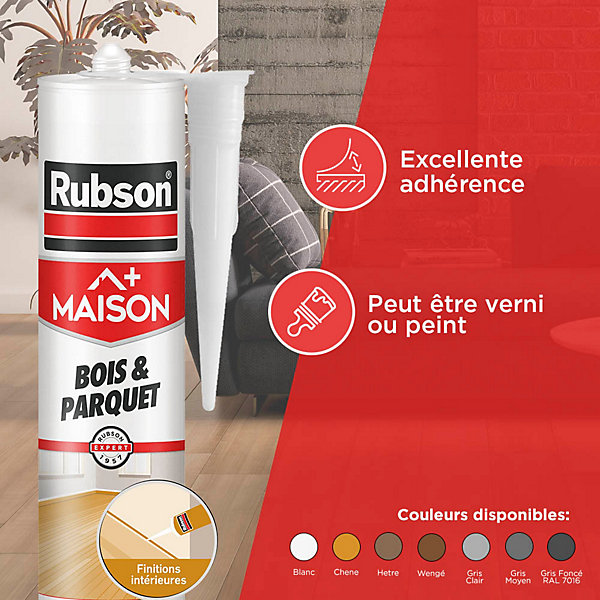 Mastic Rubson pour parquet chêne 280ml