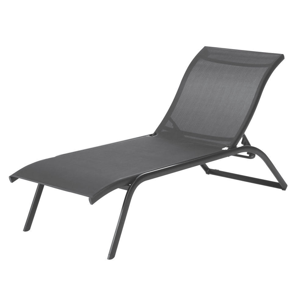 Brava Business - Bain de soleil professionnel empilable en aluminium gris anthracite