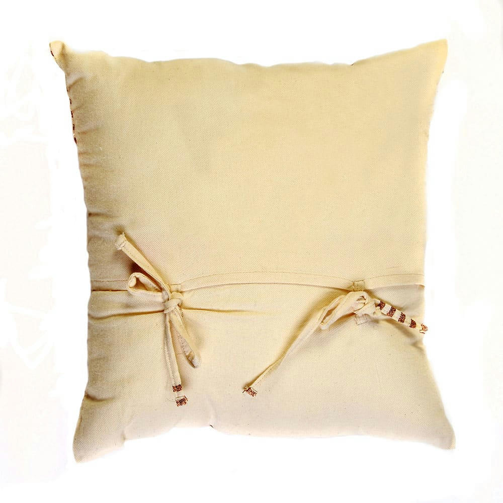 BODRUM - Housse de coussin coton fond noir et rayures argent 40 x 40