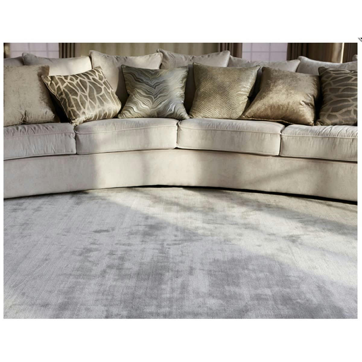 TITANE - Tapis luxe designer en Viscose Gris clair 120x170 cm