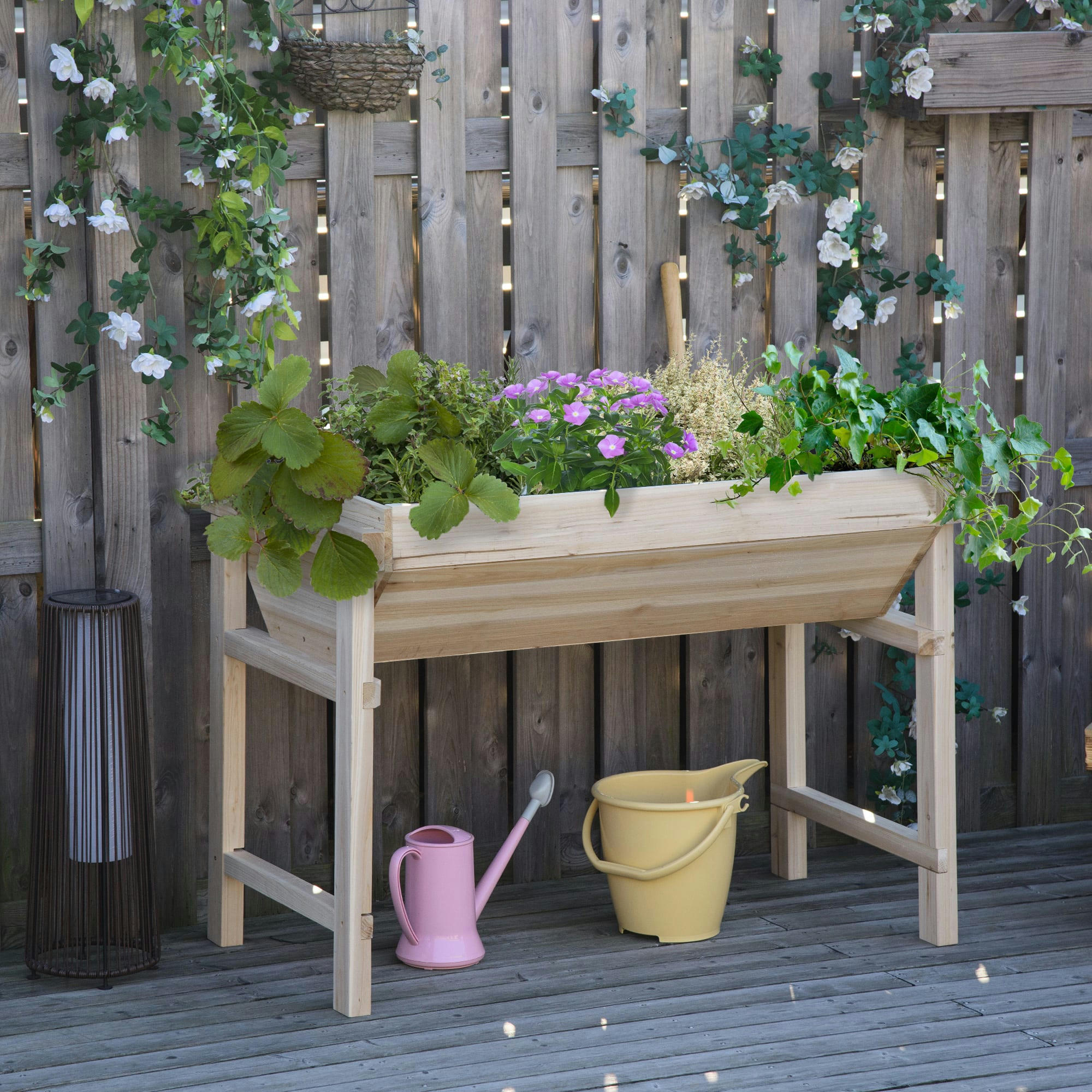 - Jardinière sur pieds potager bois sapin