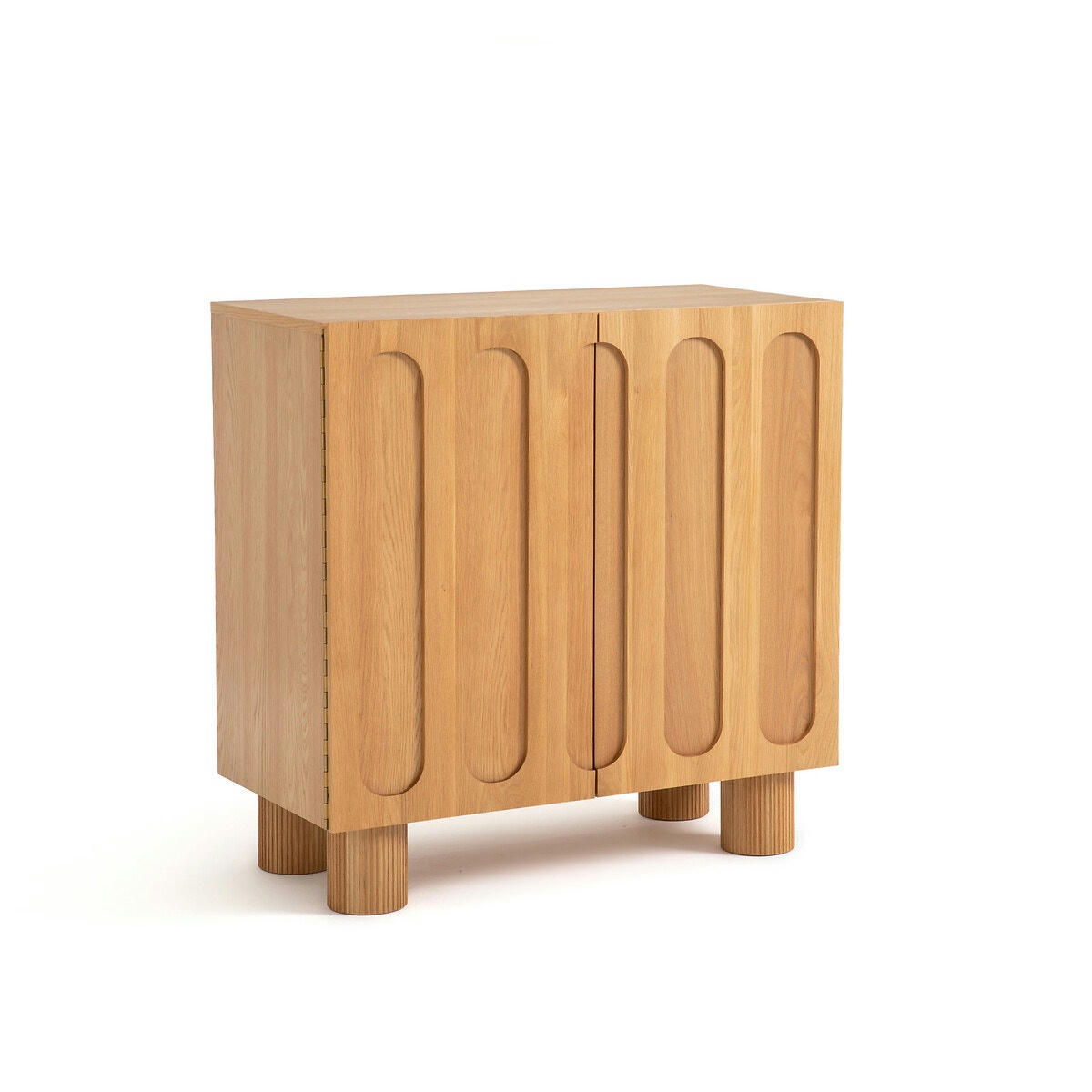 Meuble bar rangement plaqué chêne, Cannelo