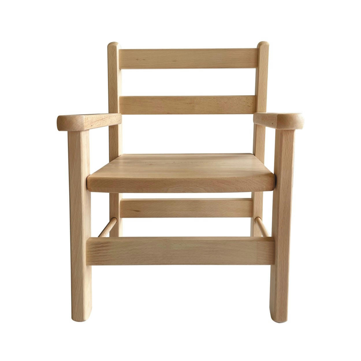 - Petit fauteuil avec accoudoirs Juliette bois naturel vernis