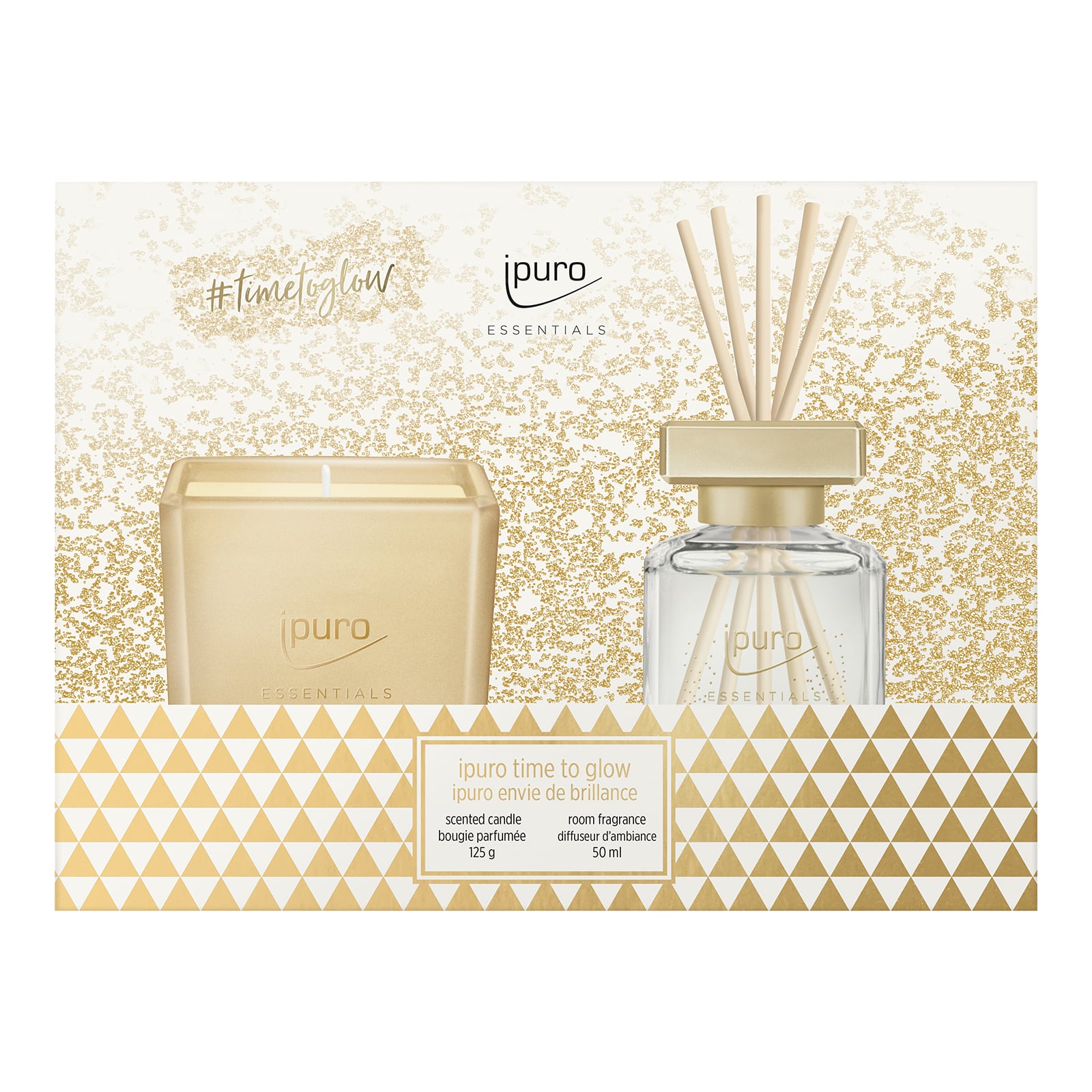 ipuro ESSENTIALS Geschenk-Set Time to Glow Gold, 2 -tlg., 50 ml