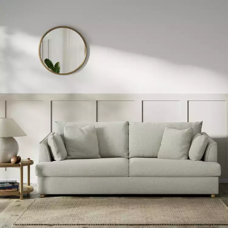 Habitat Holmfirth Fabric 3 Seater Sofa - Sage Green