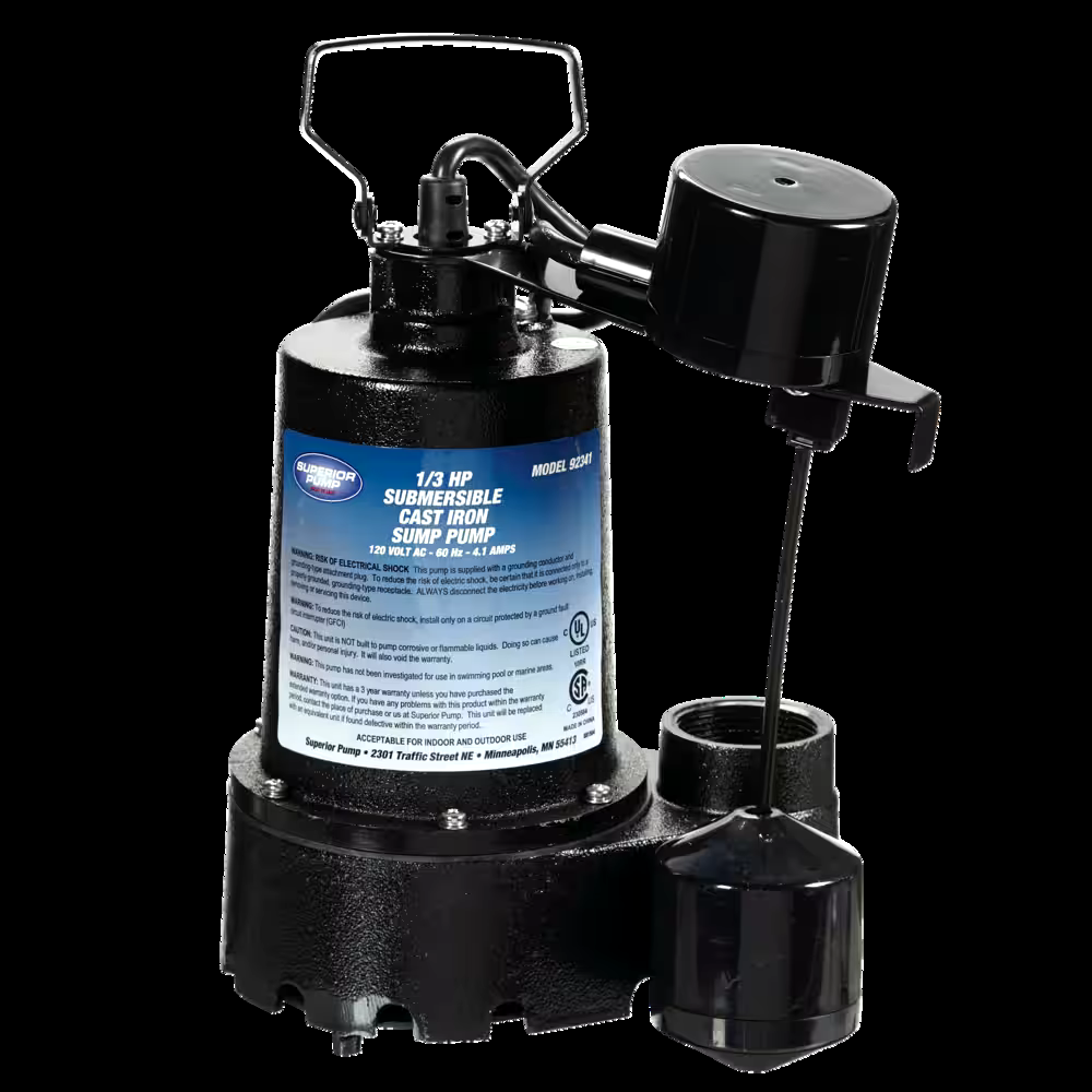 Mastercraft 1/3-HP Electric Sump Pump with Vertical Switch