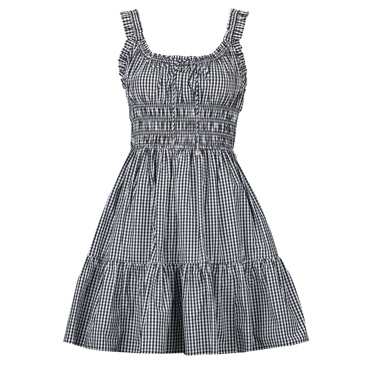 MICHAEL Michael Kors - GINGHAM MINI DRESS - Black / White