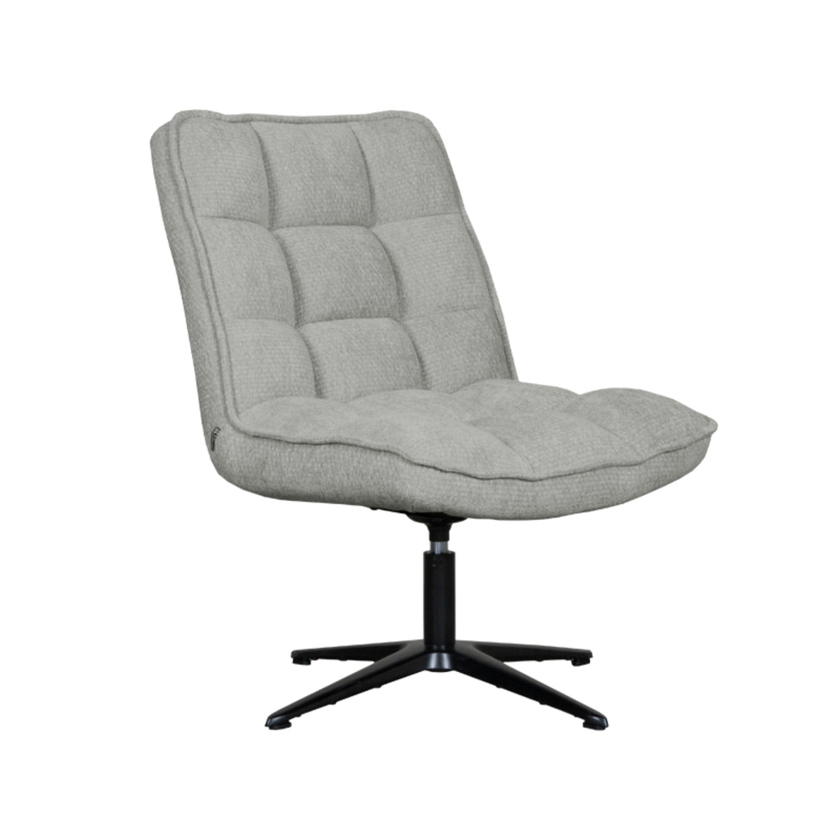 LABEL51 Fauteuil Vince - Grijs Stof - Draaibaar