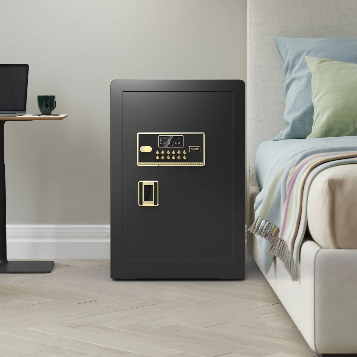 Electronic Digital Steel Security Safe with Keypad and Key Lock
