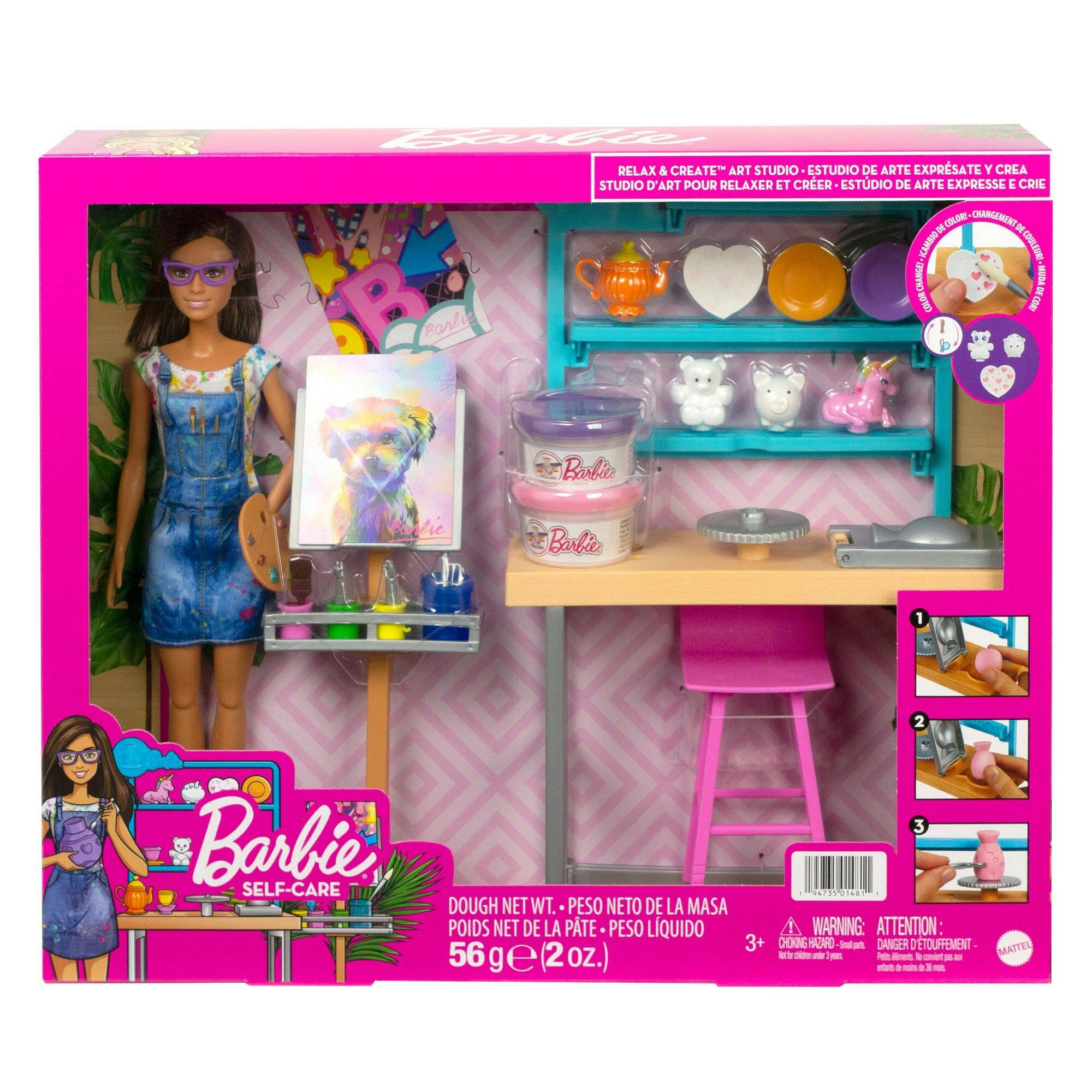 Barbie® Wellness Playset Relax & Create Art Studio, Ages 3+