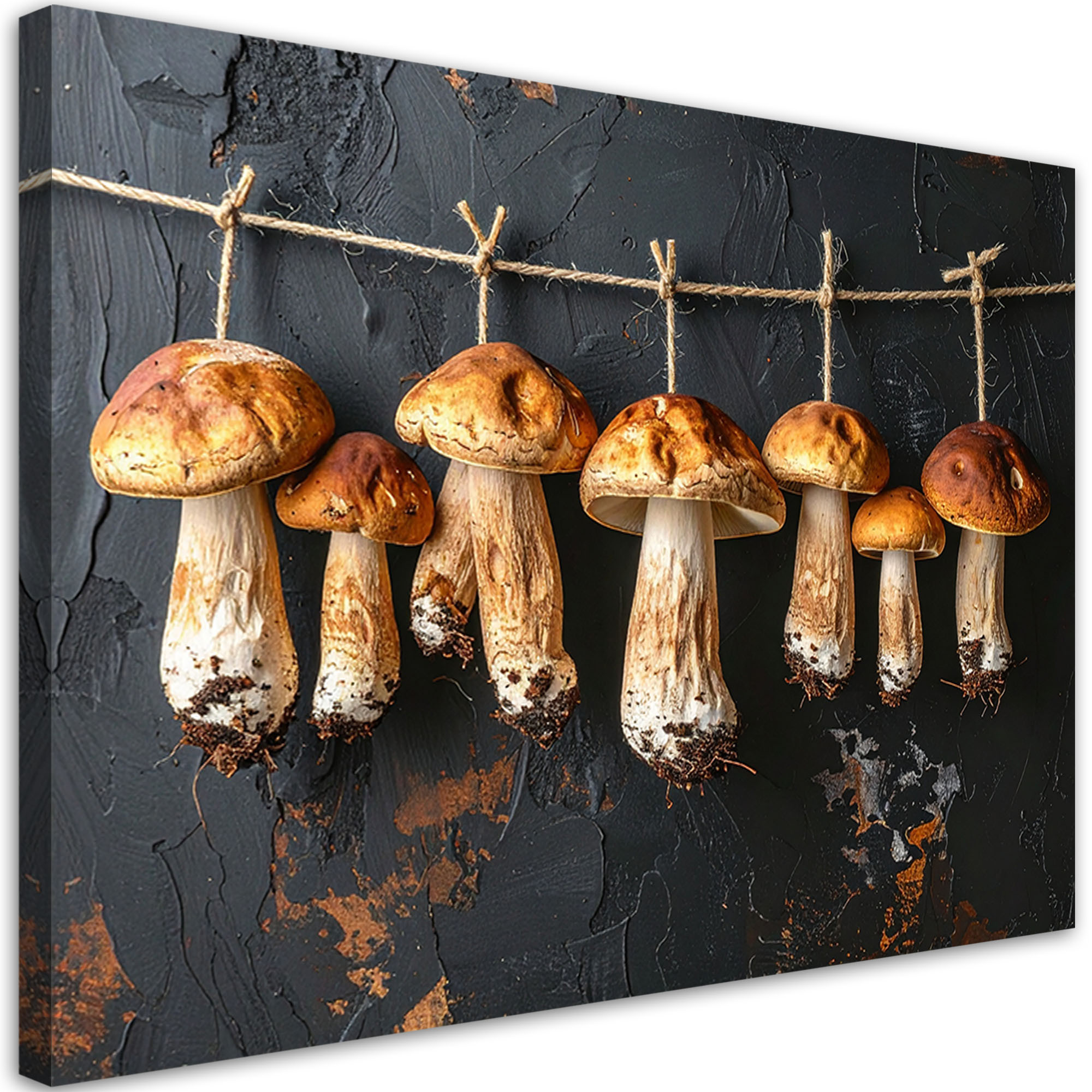 Obraz do kuchni restauracji baru jadalni, Suszone grzyby borowiki 30x20
