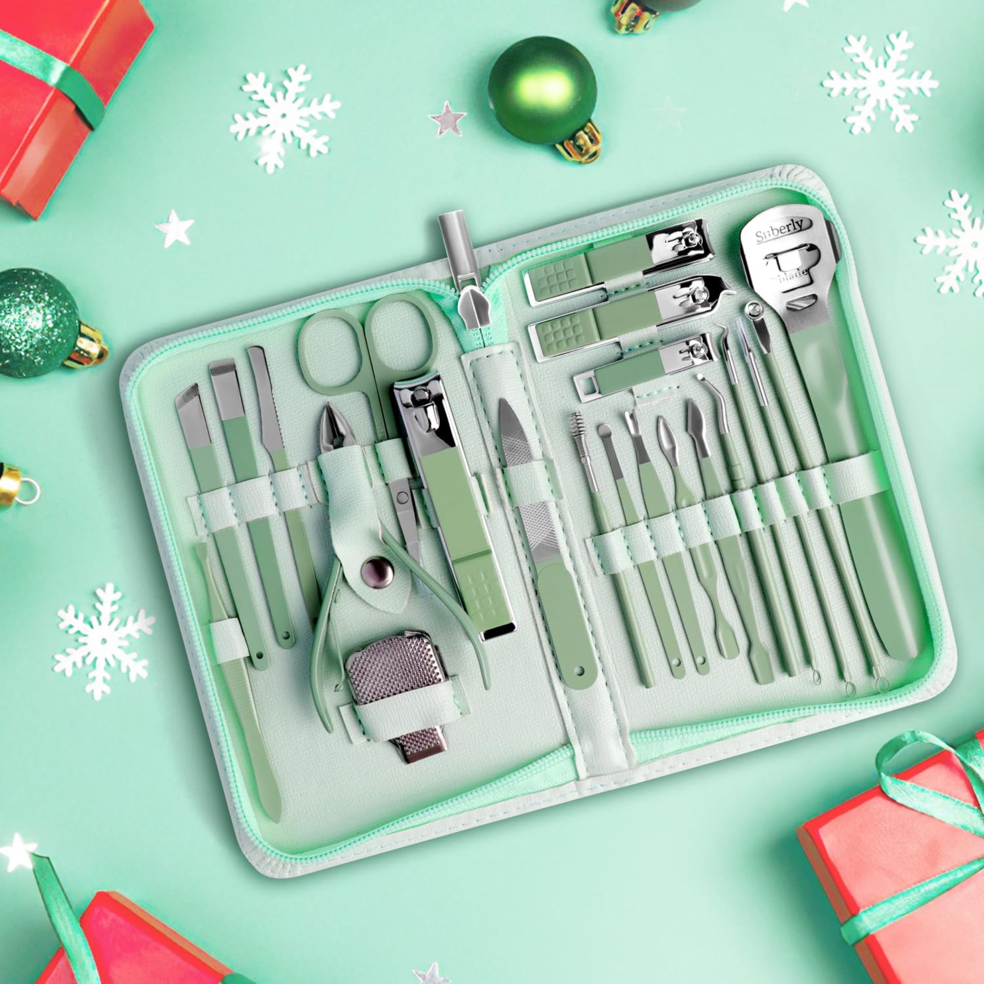 Smartbies Gift for Men Manicure Set 35pcs Nail Clippers Pedicure Kit