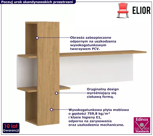 Skandynawska półka ścienna - Luax