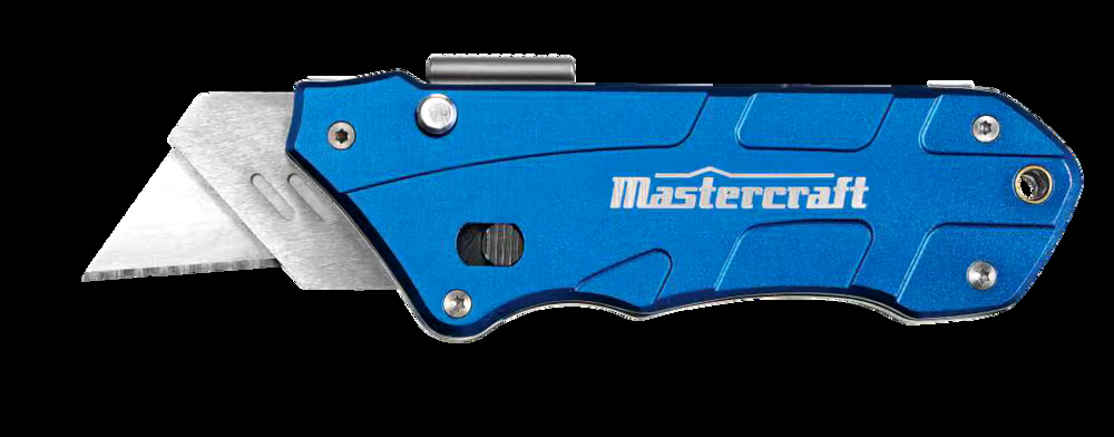 Mastercraft Turbo Utility Knife, Black/Blue