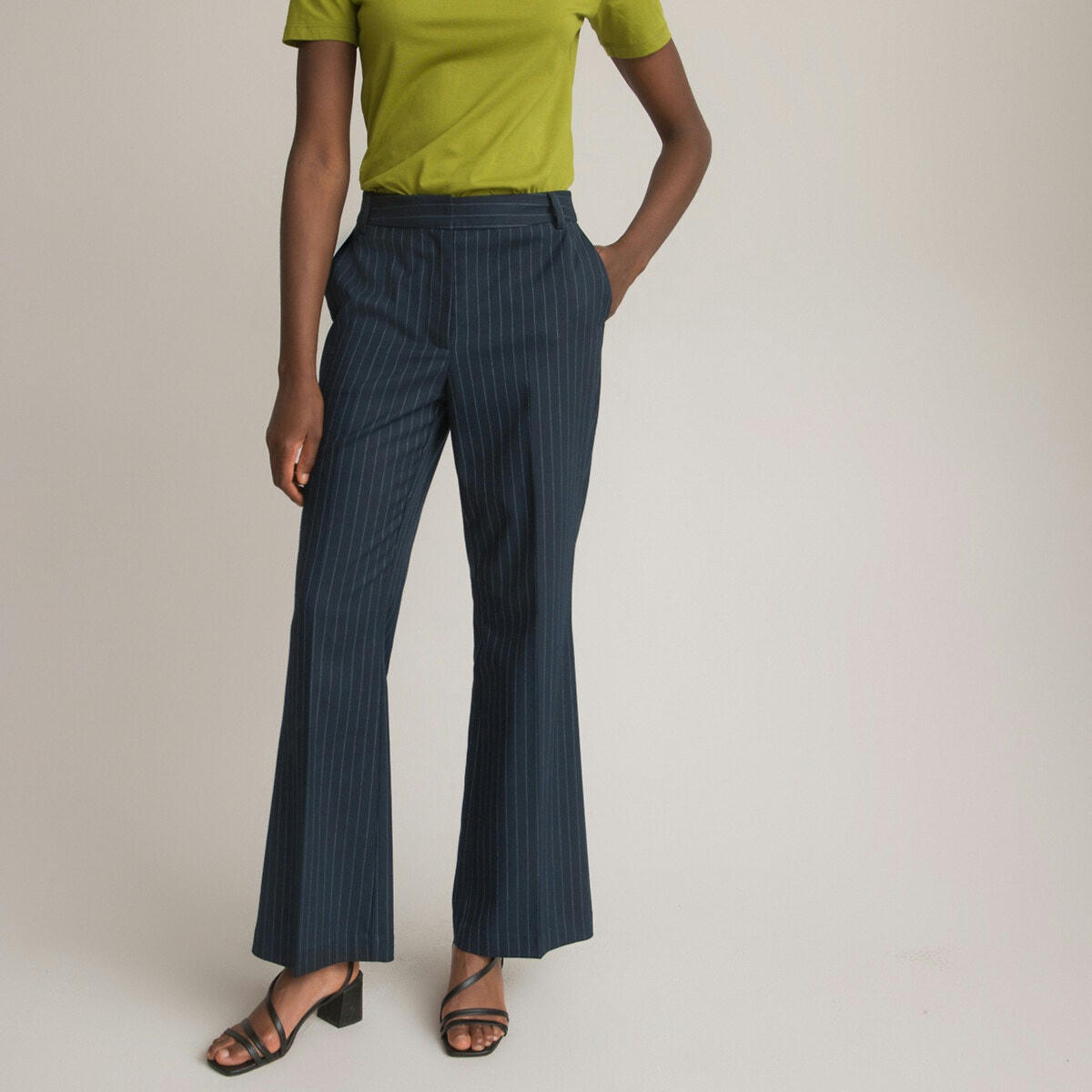 Pantalon flare à rayures tennis