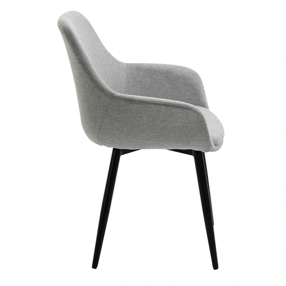 Stuhl, Höhe: 86 cm, hellgrau/schwarz, 2 stk