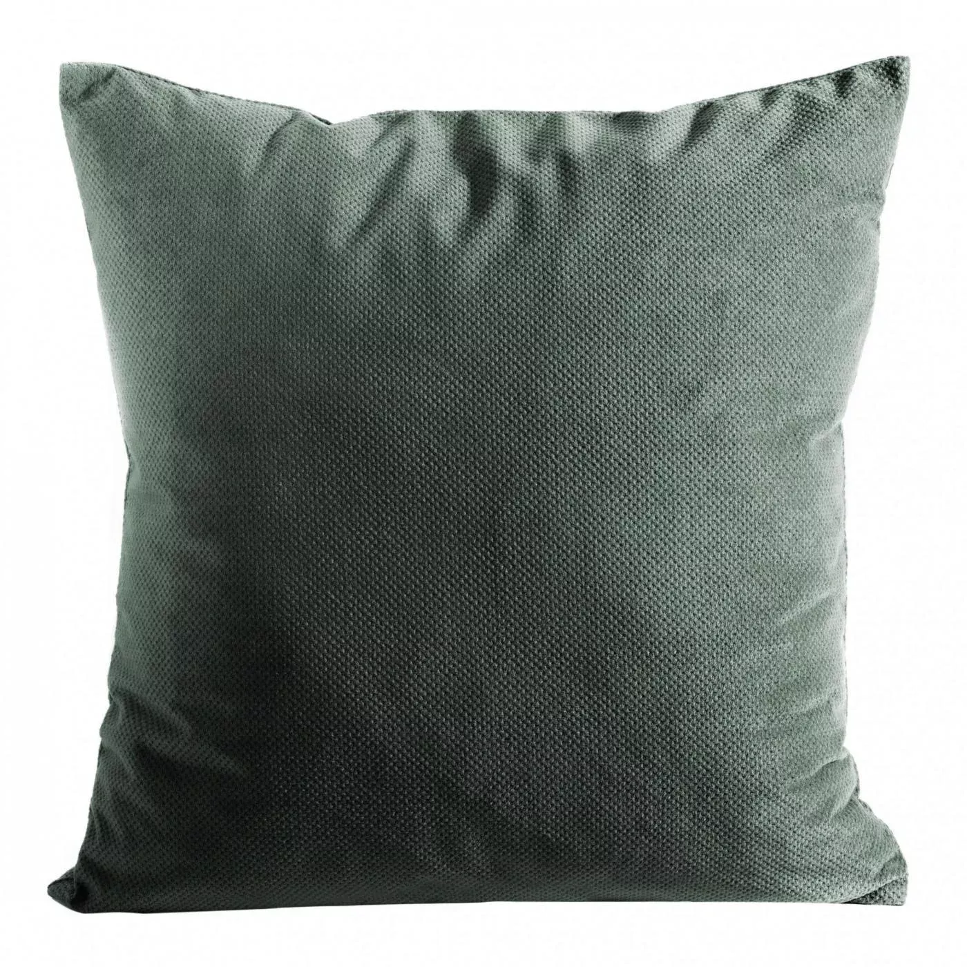 Poszewka na poduszkę 45x45 cm welwetowa ciemnomiętowa z drobnym strukturalnym wzorem MILO